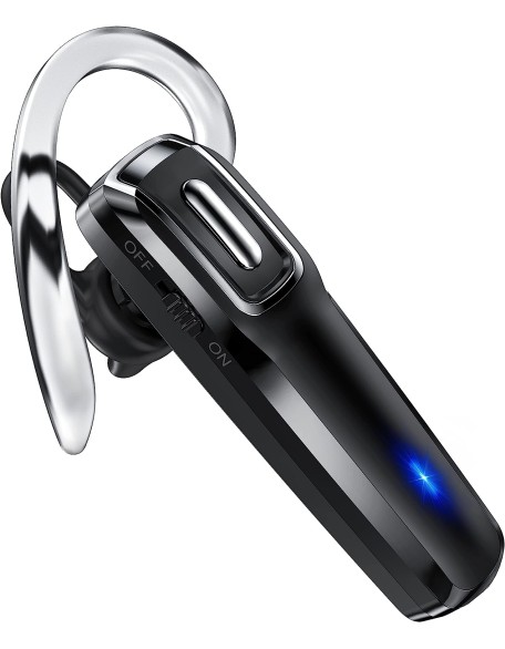 Wireless Headset, V5.0 Wireless Handsfree Earpiece with Microphone 14 Hrs Driving Headset 360 Hours Standby Time for iPhone Android Samsung Laptop Trucker Driver