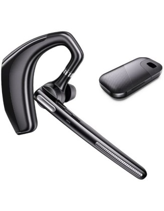 Bluetooth Headset, V5.1 Wireless Headset with Noise Canceling Microphone, 110 Hours Work time Bluetooth Earpiece with 500mAh Battery, Compatible with Cell Phones and PC