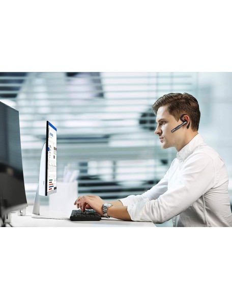 Bluetooth Headset, Wireless Bluetooth Earpiece V5.0 Hands-Free Earphones with Built-in Mic for Driving/Business/Office, Compatible with iPhone and Android 