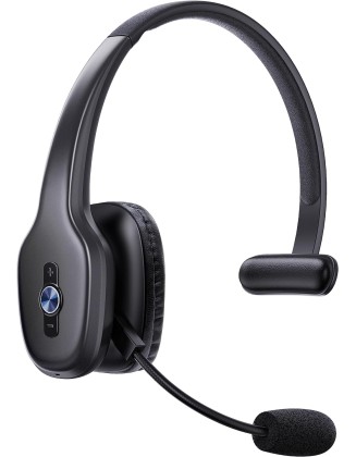 Bluetooth Headset, Trucker Bluetooth Headset with Microphone, 60 Hours Working Time Wireless on-Ear Headset for Computer Cell Phone Trucker Home Office Work