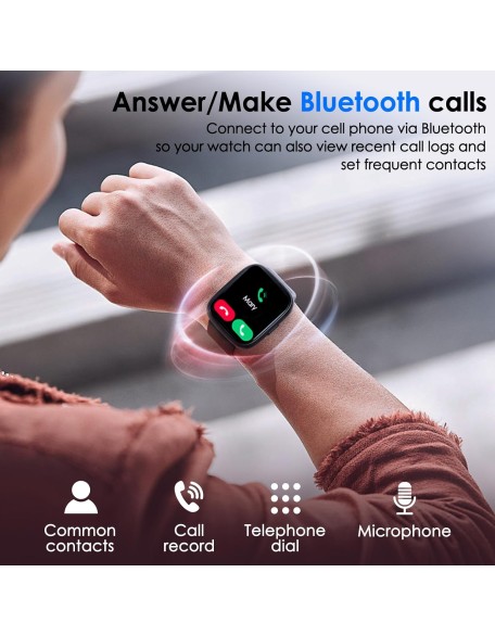 DECHOYECHO Smart Watch, 1.83" Touch Screen Smartwatch with Alexa Built-in IP68 Waterproof, Pedometer,Fitness Tracker with 100 Sports Modes Sleep Monitor for Men and Women