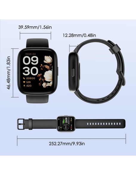 DECHOYECHO Smart Watch, 1.83" Touch Screen Smartwatch with Alexa Built-in IP68 Waterproof, Pedometer,Fitness Tracker with 100 Sports Modes Sleep Monitor for Men and Women