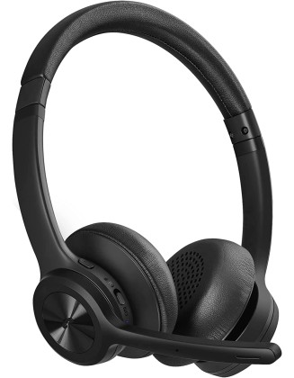 Bluetooth Headset V5.2, Wireless Headphones with Noise Cancelling Microphone, On Ear Wireless Headset for Cell Phones Laptop Computer