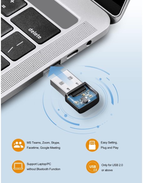 Bluetooth Headset, Bluetooth Trucker Headset with Upgraded Microphone Noise Canceling for Trucker, Hand Free Wireless Headset with Adapter for Office Meeting. Widely Compatible for Computer