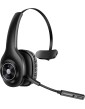 Trucker Bluetooth Headset, Wireless Headset with Mic for PC, Bluetooth Headset with Microphone Noise Cancelling, Mute Button, 55H Talk Time, for Cell Phones, Computer, Truck Drivers