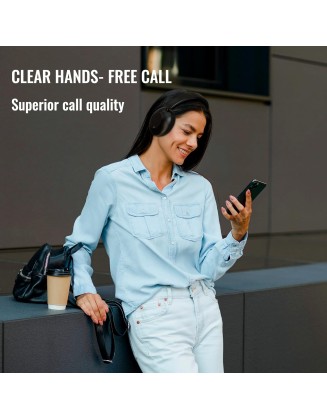 Active Noise Canceling Headphones, Over Ear Headphones with Mic, 60 Hours Play Time On Ear Bluetooth Headphones with Deep Bass, Foldable Headphones with HiFi Audio for Music